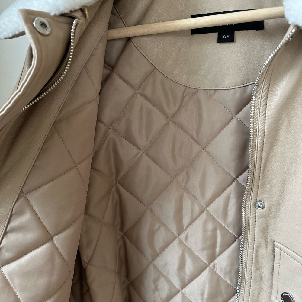 Kenneth Cole Faux Leather Bomber Jacket, size S - Picture 4 of 8